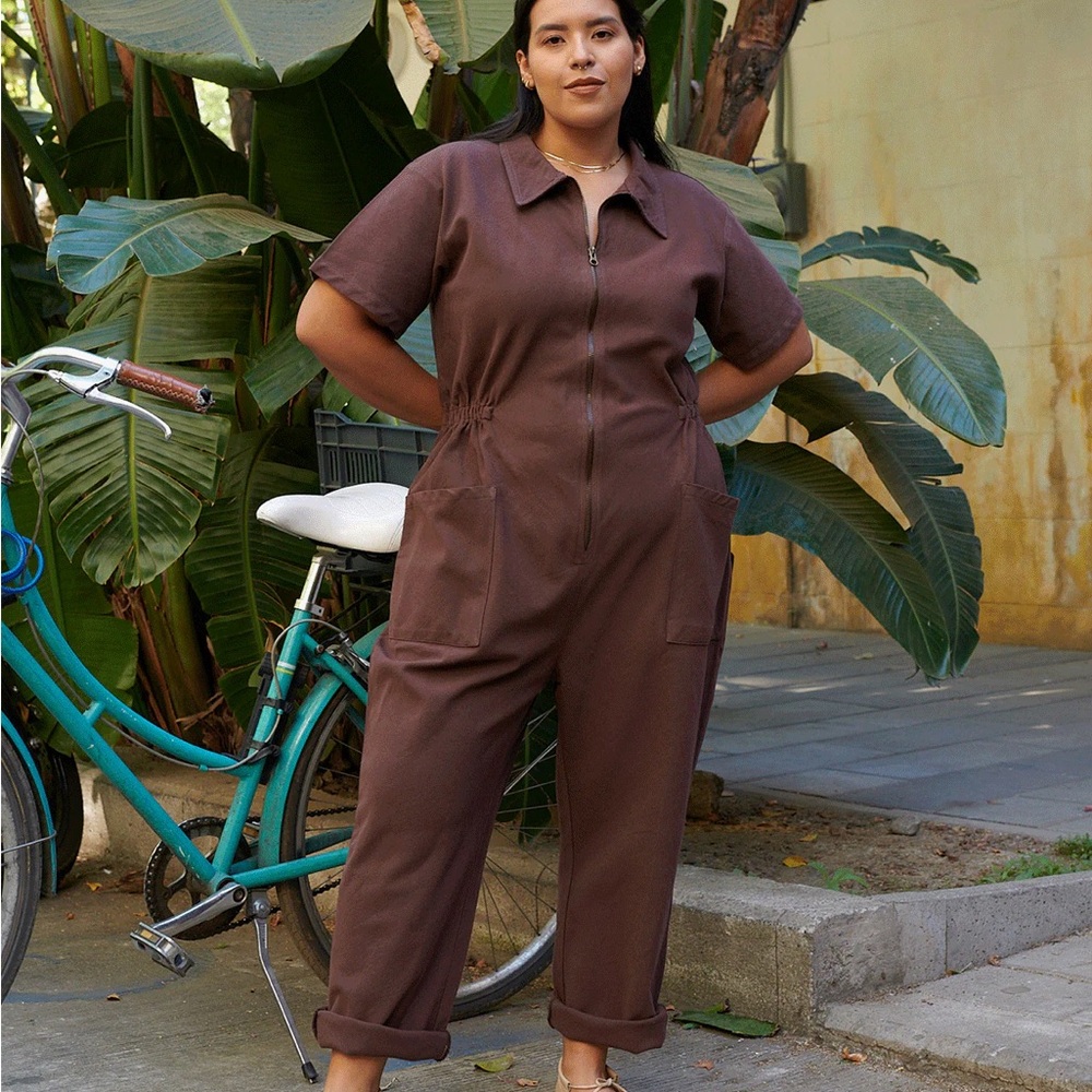 Shop Noble Chocolate Brown Utility Jumpsuit